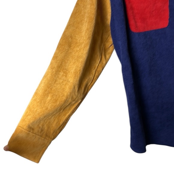 Oversized Corduroy women shirt ,PTP 22” women Colorblock ,colorful S/ M/ - Picture 3 of 14